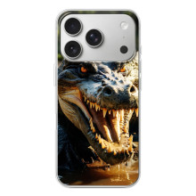 Чехол с картинкой «Хищники» для iPhone 17 Pro – Крокодил