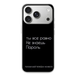 Чехол с прикольным текстом на iPhone 17 Pro – Положи мой телефон