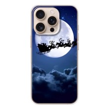 Новогодние Чехлы для Айфон 17 Pro (VPrint) (Санта - луна)