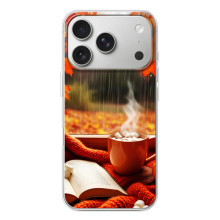 Чехол с уникальным дизайном «Осень с кофе» для iPhone 17 Pro – Кофе и дождь