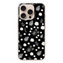 Чохли з тематикою "КВІТИ" на iPhone 17 Pro (цвітіння на чорному)