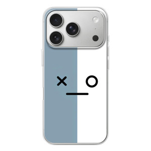 Силиконовые Чехлы (смешные стикеры) для iPhone 17 Pro – Серо-белый