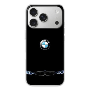Силіконовий бампер з картинкою машини на iPhone 17 Pro – Чорний BMW