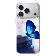 Силіконовий бампер з картинкою звірів для iPhone 17 Pro (Метелик синій)