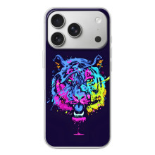 Силіконовий бампер з картинкою звірів для iPhone 17 Pro (Тигр-Арт)