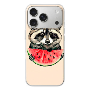 Силиконовый Чехол с Енотами на iPhone 17 Pro – Енот