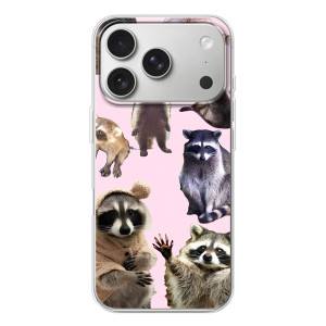 Силиконовый Чехол с Енотами на iPhone 17 Pro – Смешные Еноты
