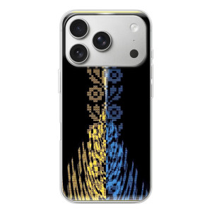 Силиконовый Чехол на iPhone 17 Pro – Патриотическая вышиванка