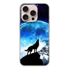 Защитные чехлы для Айфон 17 Pro (AlphaPrint) (ХИТ продаж) ВОЛК (Волк на луну)