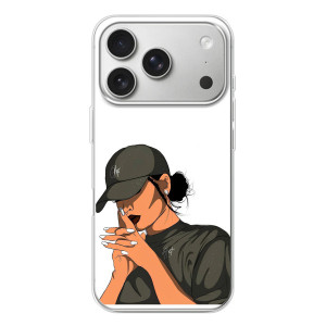 Силиконовый Чехол на iPhone 17 Pro с картинкой Стильных Девушек – В зеленом