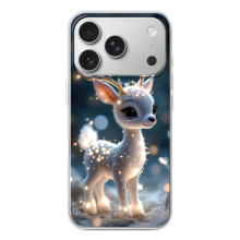 Яркий чехол для iPhone 17 Pro с Зимними Оленятами – Блистающий оленёнок