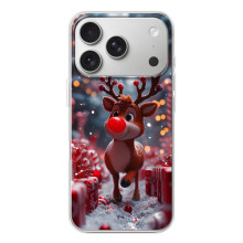 Яркий чехол для iPhone 17 Pro с Зимними Оленятами – Олень среди подарков