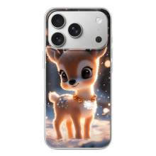 Яркий чехол для iPhone 17 Pro с Зимними Оленятами – Оленёнок