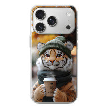 Друкований чохол 'Звірята з кавою' для iPhone 17 Pro – Тигр з кавою