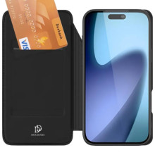 Чохол-книжка Dux Ducis з кишенею для візиток для Apple iPhone 17 (6.3") – Чорний