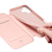 Чохол-книжка Dux Ducis з кишенею для візиток для Apple iPhone 17 (6.3") – Rose Gold