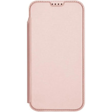 Чохол-книжка Dux Ducis з кишенею для візиток для Apple iPhone 17 (6.3") – Rose Gold