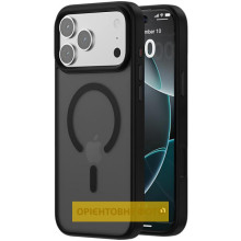 TPU+PC чохол Metal Buttons with MagSafe Colorful для Apple iPhone 17 (6.3") – Чорний