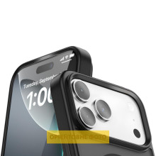 TPU+PC чохол Metal Buttons with MagSafe Colorful для Apple iPhone 17 (6.3") – Чорний