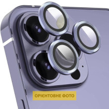 Защитное стекло Metal Classic на камеру (в упак.) для Apple iPhone 17 (6.3") – Голубой