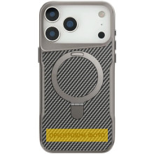 TPU+PC чехол Metal Buttons with MagSafe Carbon Ring для Apple iPhone 17 (6.3")