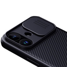 Карбоновая накладка Nillkin CamShield Pro Magnetic для Apple iPhone 17 (6.3") – Черный