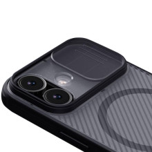Карбонова накладка Nillkin CamShield Pro Magnetic для Apple iPhone 17 (6.3") – Чорний