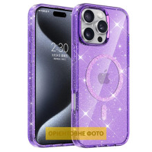 Чехол TPU Eclipse Sparkle (MagFit) для Apple iPhone 17 (6.3") – Фиолетовый