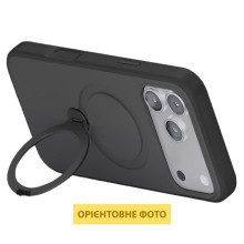 TPU+PC чохол Metal Buttons with MagSafe Colorful HQ Ring для Apple iPhone 17 (6.3") – Чорний