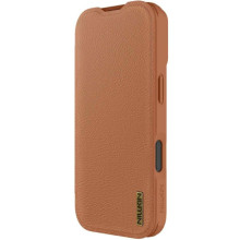 Шкіряний чохол-книжка Nillkin Qin Pro Camshield для Apple iPhone 17 (6.3") – Brown