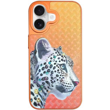 Чехол TPU+PC Crystal Hunt with MagSafe для Apple iPhone 17 (6.3") – Оранжевый