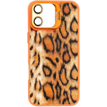 Чехол TPU+PC Wild Leopard with MagSafe and Lens для Apple iPhone 17 (6.3") – Оранжевый