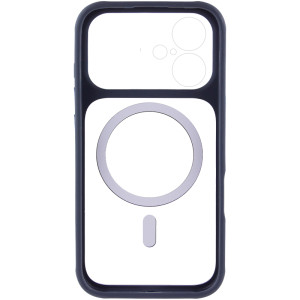 Чохол TPU+PC GETMAN Moon Clear with MagSafe для Apple iPhone 17 (6.3") – Blue
