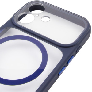 Чохол TPU+PC GETMAN Moon Clear with MagSafe для Apple iPhone 17 (6.3") – Blue