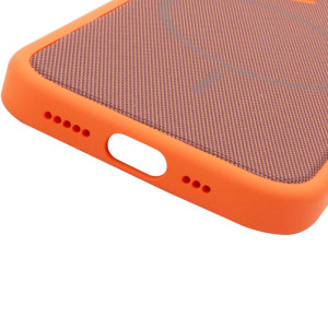 Чохол PC Textile Hybrid with Magnetic Fit для Apple iPhone 17 (6.3") – Помаранчевий