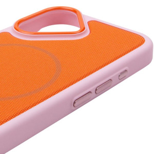 Чохол PC Textile Hybrid with Magnetic Fit для Apple iPhone 17 (6.3") – Рожевий