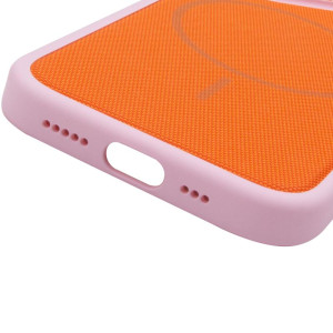 Чохол PC Textile Hybrid with Magnetic Fit для Apple iPhone 17 (6.3") – Рожевий