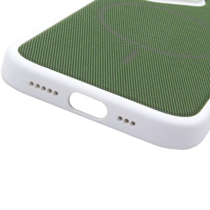 Чохол PC Textile Hybrid with Magnetic Fit для Apple iPhone 17 (6.3") – Білий