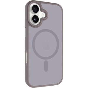 TPU+PC чехол Metal Buttons with Magnetic Fit для Apple iPhone 17 (6.3") – Серый