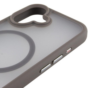 TPU+PC чехол Metal Buttons with Magnetic Fit для Apple iPhone 17 (6.3") – Серый