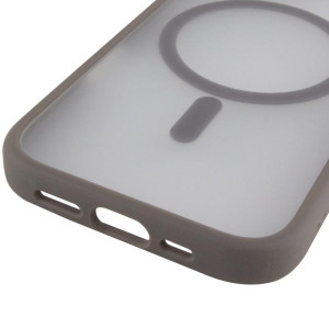 TPU+PC чехол Metal Buttons with Magnetic Fit для Apple iPhone 17 (6.3") – Серый