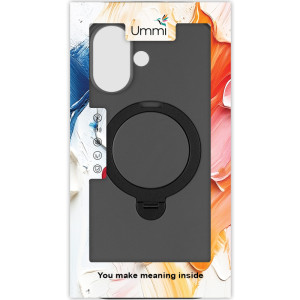 Чехол Ummi Colorful with Magnetic Fit HQ Ring для Apple iPhone 17 (6.3") – Черный