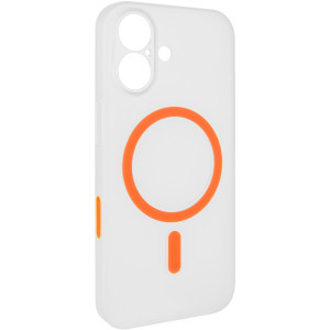 Чехол PC Slim Matte with Magnetic Fit (camera button) для Apple iPhone 17 (6.3") – Оранжевый