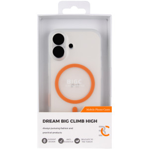 Чехол PC Slim Matte with Magnetic Fit (camera button) для Apple iPhone 17 (6.3") – Оранжевый