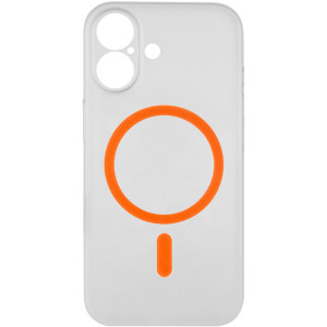 Чехол PC Slim Matte with Magnetic Fit (camera button) для Apple iPhone 17 (6.3") – Оранжевый