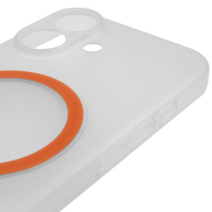 Чехол PC Slim Matte with Magnetic Fit (camera button) для Apple iPhone 17 (6.3") – Оранжевый