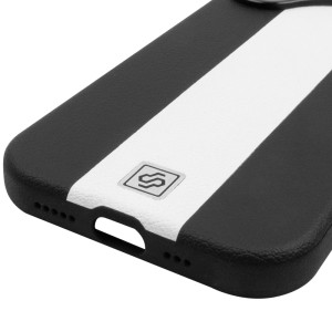 Кожаный чехол Rally with Magnetic Fit для Apple iPhone 17 (6.3") – Черный