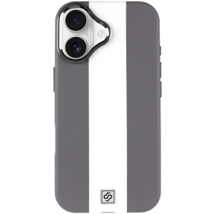 Кожаный чехол Rally with Magnetic Fit для Apple iPhone 17 (6.3") – Серый