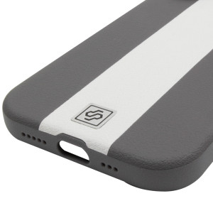Кожаный чехол Rally with Magnetic Fit для Apple iPhone 17 (6.3") – Серый