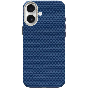 Чехол TPU+PC KVZV Triangular Pattern with Magnetic Fit для Apple iPhone 17 (6.3") – Blue